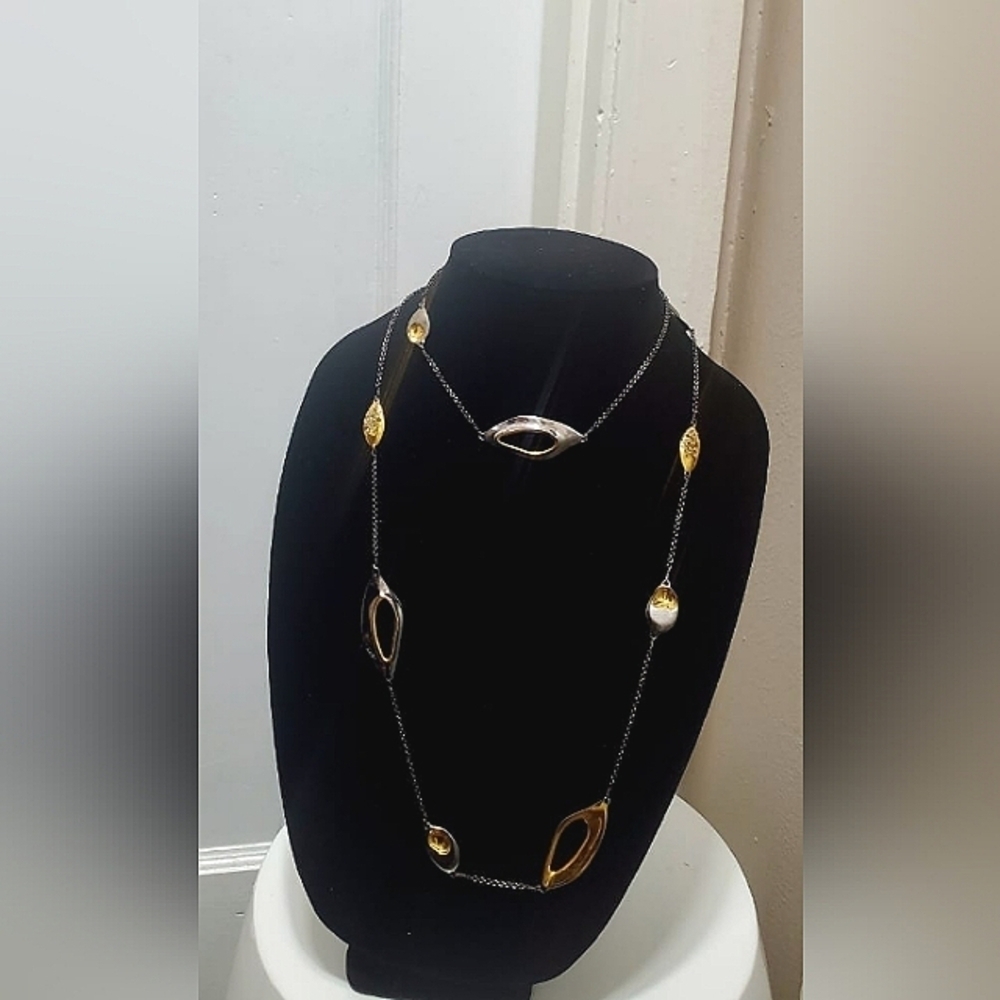 Long Multitone Chain Necklace. 🌴 - Picture 3 of 11
